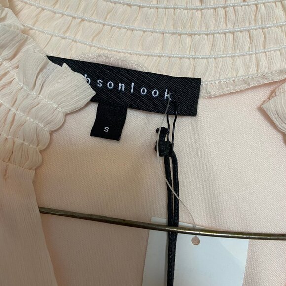 Gibsonlook x HeyNasreen Blouson Sleeve Smocked Chiffon Dress - S - Picture 4 of 4